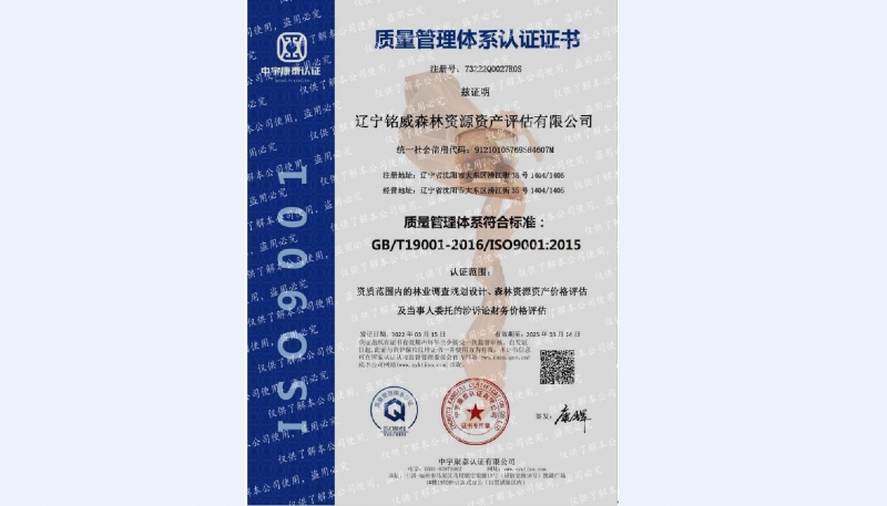 ISO9001质量管理体系认证