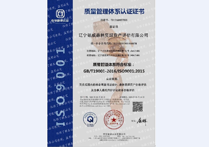ISO9001质量管理体系认证
